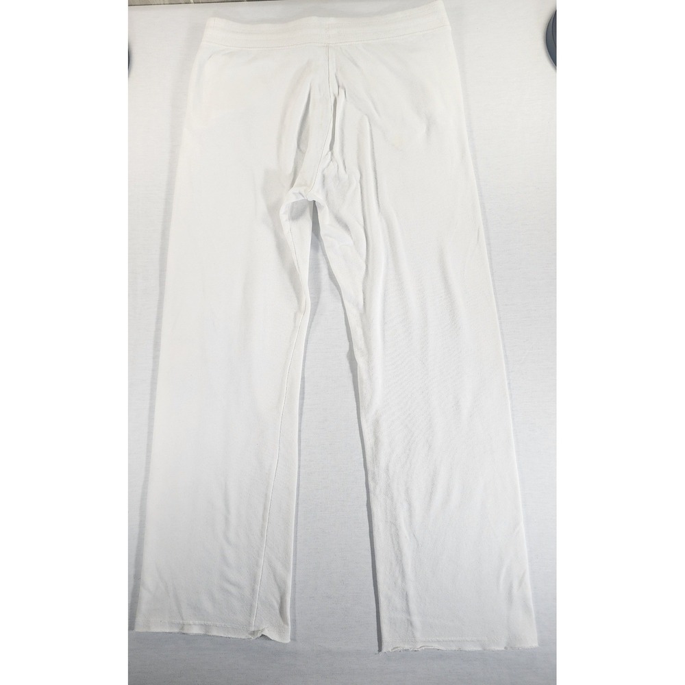 Victoria's Secret Sweatpants Womens Large Long Tall White Palm Tree Wide Leg - Picture 6 of 8